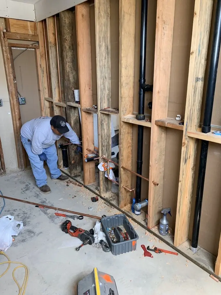 Commercial rough-in plumbing for Water Heater Replacement in Bastrop